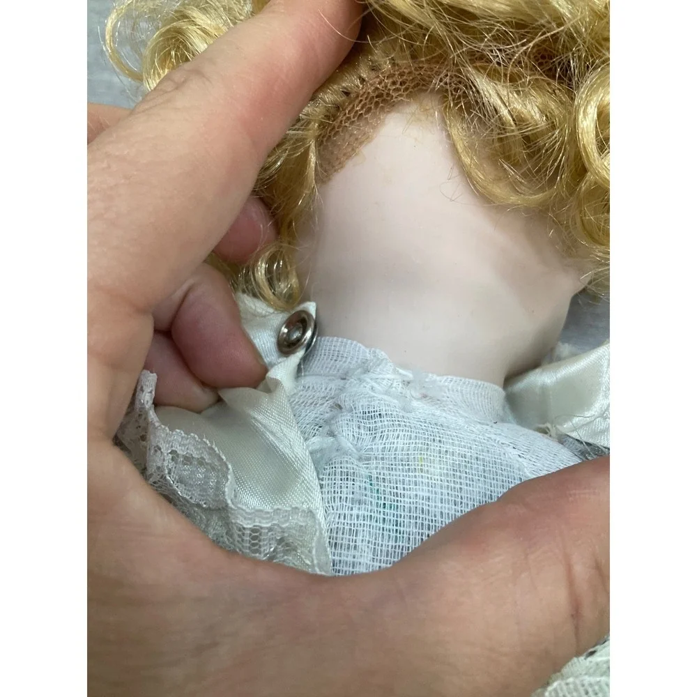 VINTAGE PORCELAIN DOLL IN CLOWN COSTUME